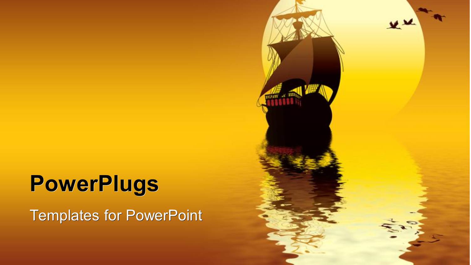 a Ship Sailing in the Sea with Sunset in Background