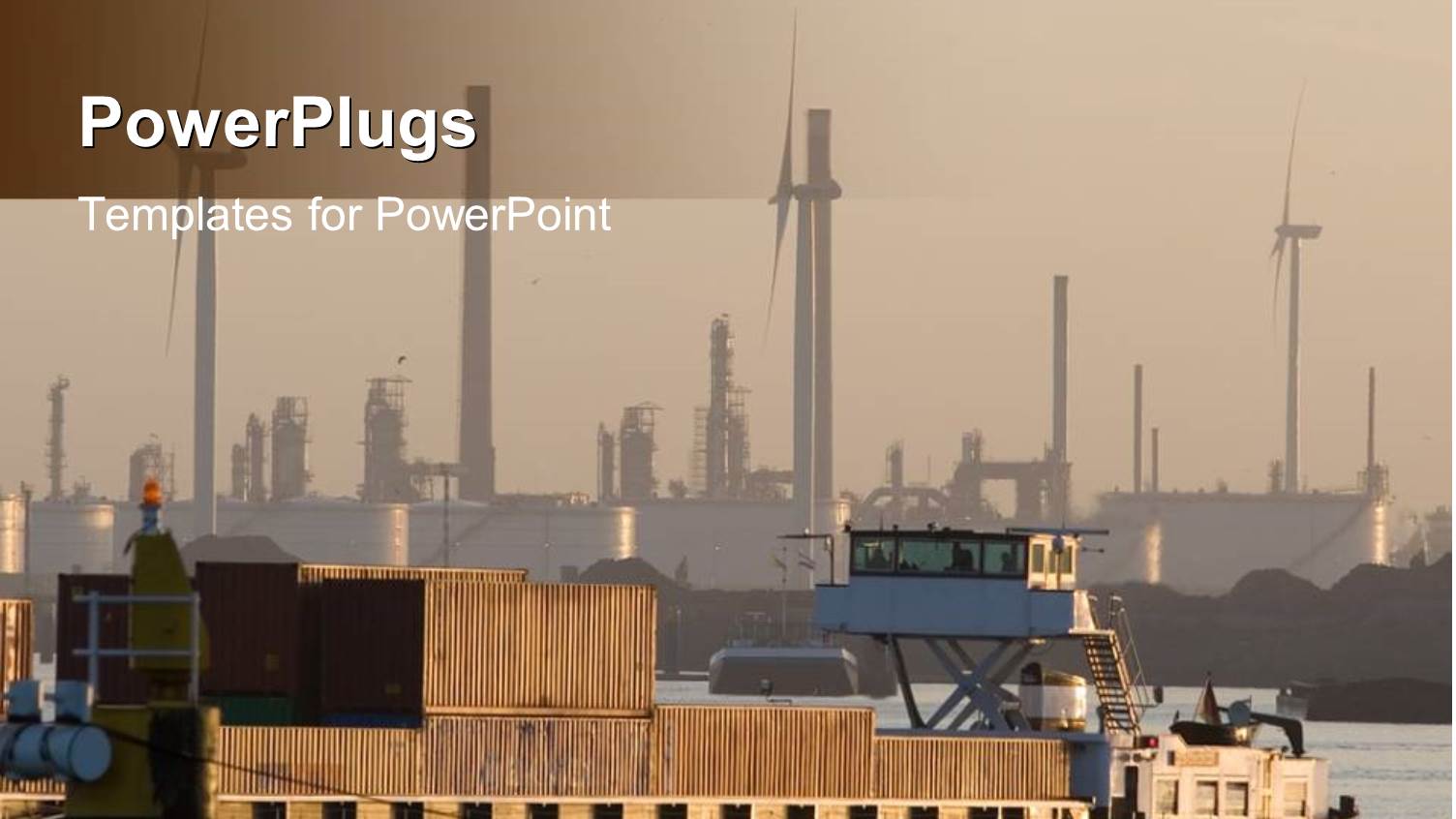 a Shipping Background Including Sea and the Containers Along with a Checkpost