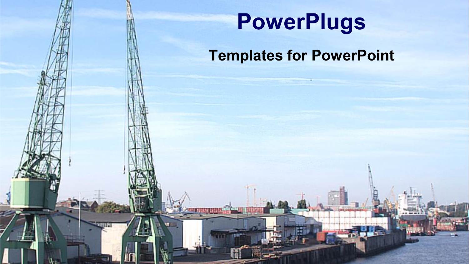 a Shipping Port on the Sea