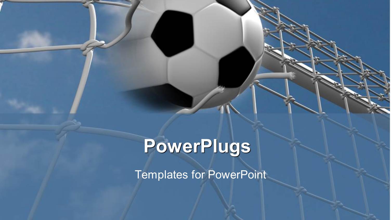 Shot of a Foot Ball Entering into a Goal Net