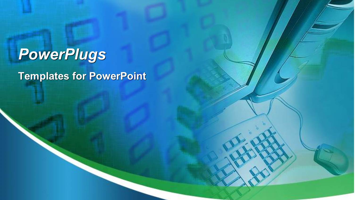 Side View of a Desktop Computer with Binary Codes