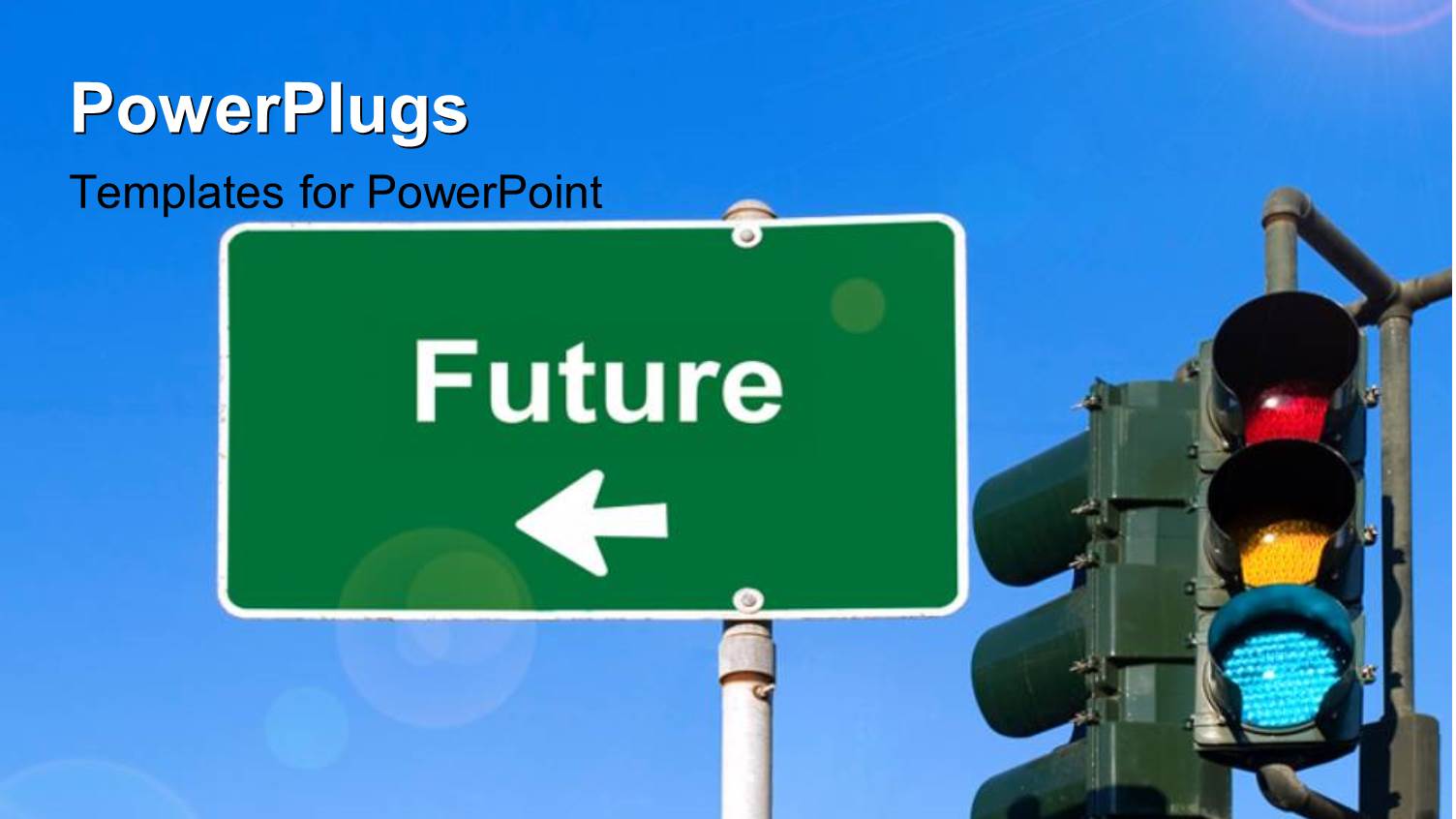 a Sign with a Bluish Sky in the Background