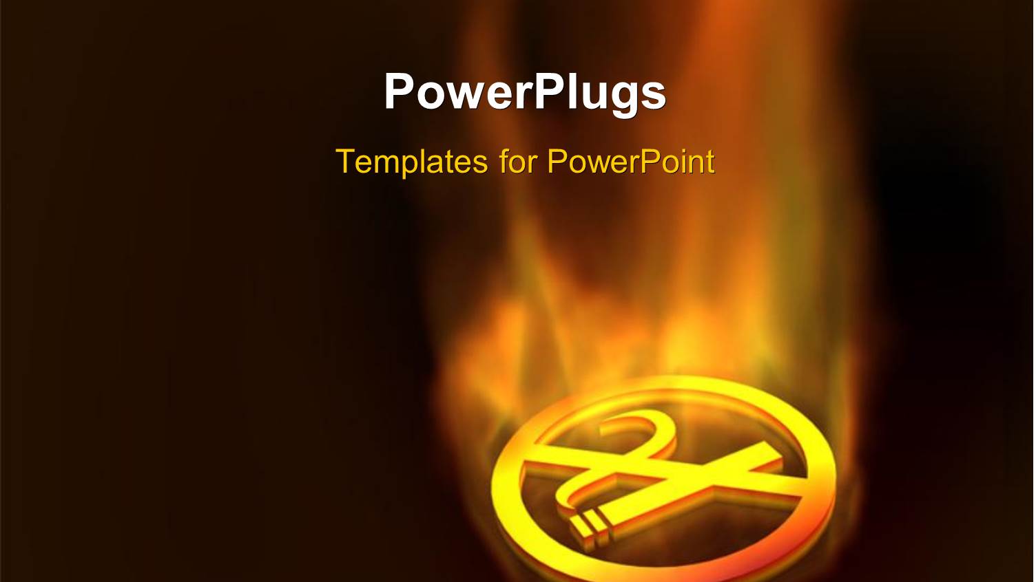 a Sign in Golden Color with Fire in the Background