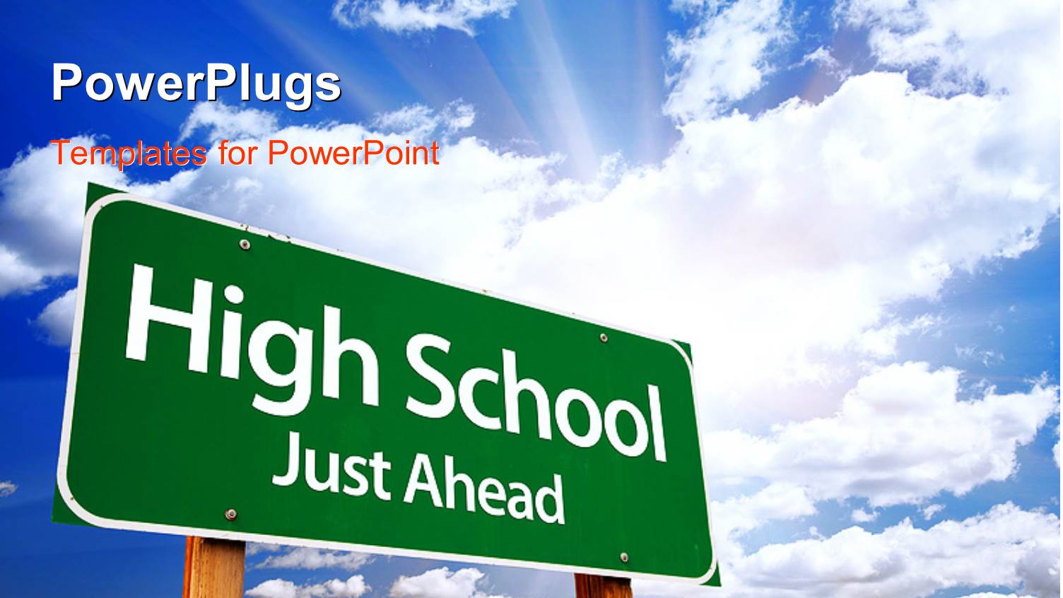 a Sign and a Number of Clouds in the Background