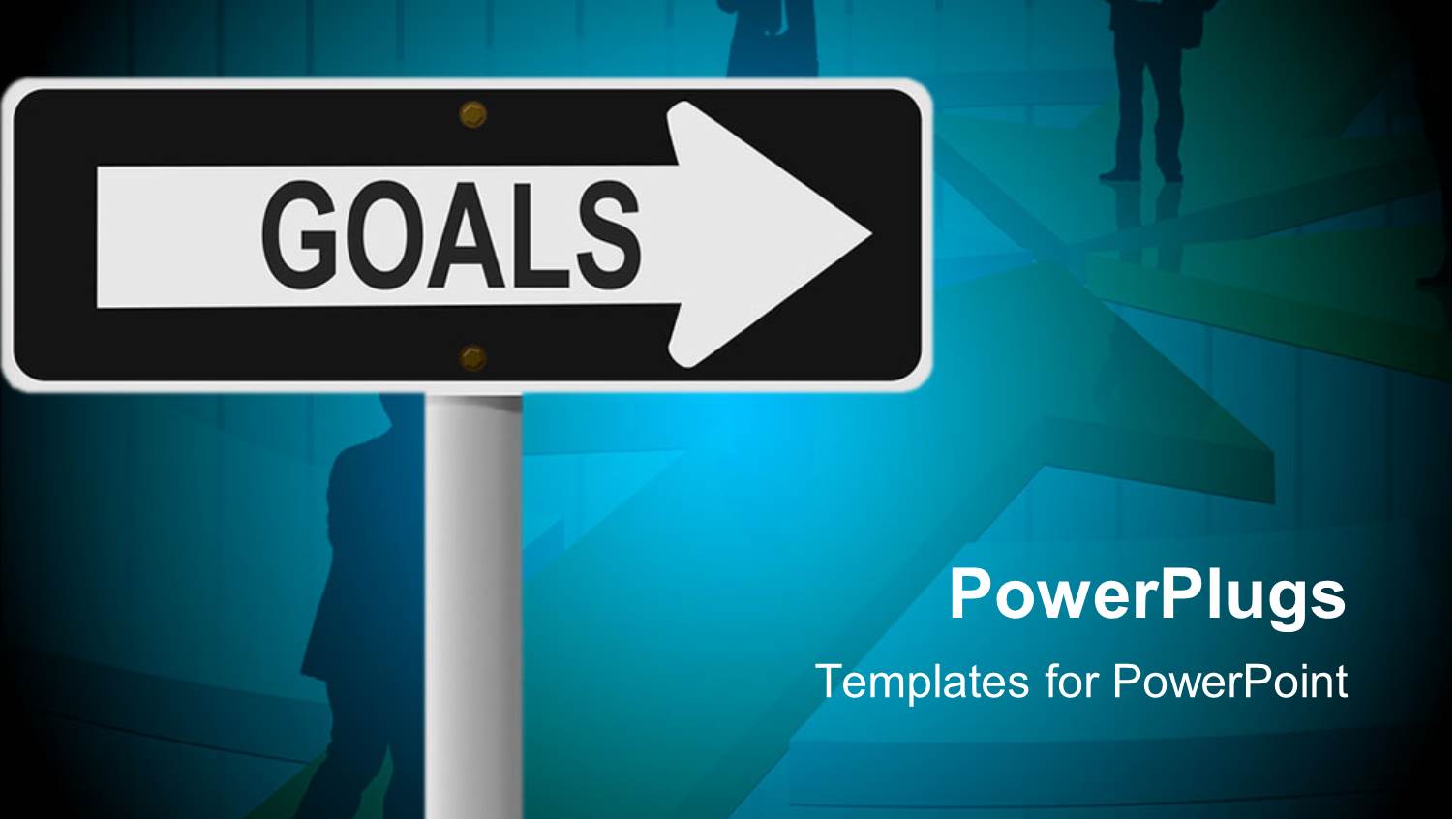 Sign Post Directing Towards Goal with Men at Crossroad