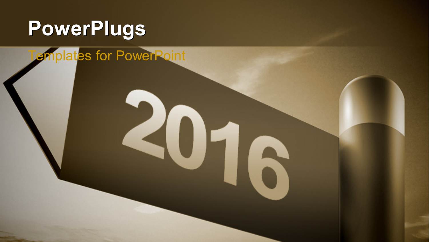 Signpost with Direction for 2016 in Dutone Effect