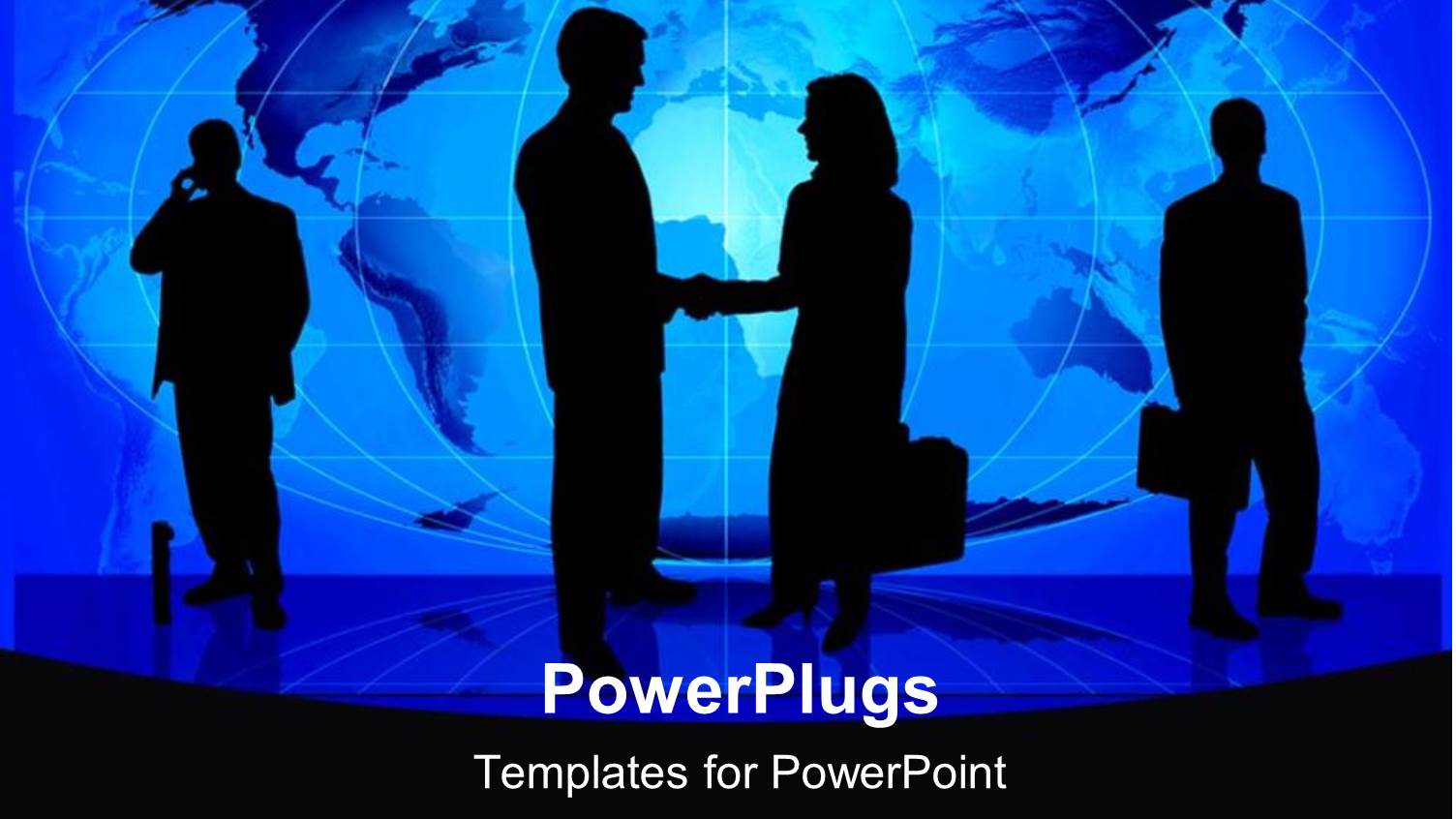 Silhouette of Business Personnel's Shaking Hands in Front of Earth Globe