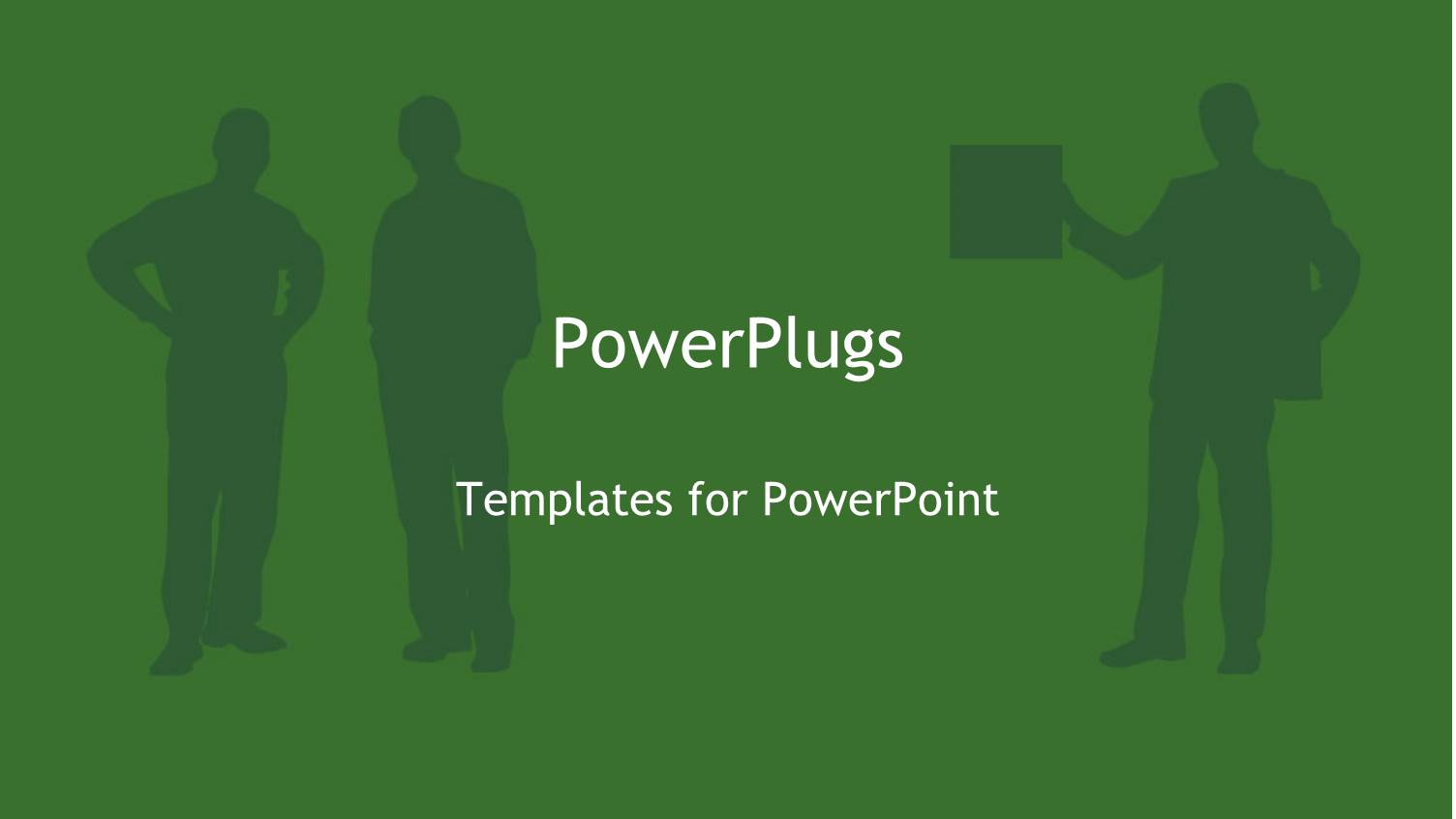 Silhouette of Business Professionals in Green Background