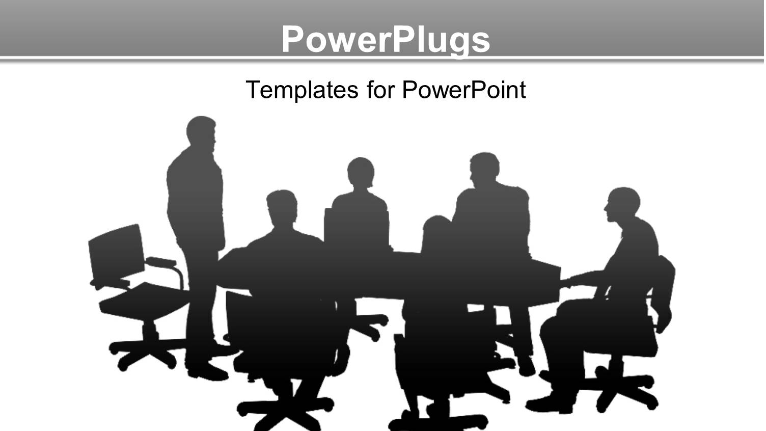 Silhouette of Conference Meeting with Man Presenting to Colleagues