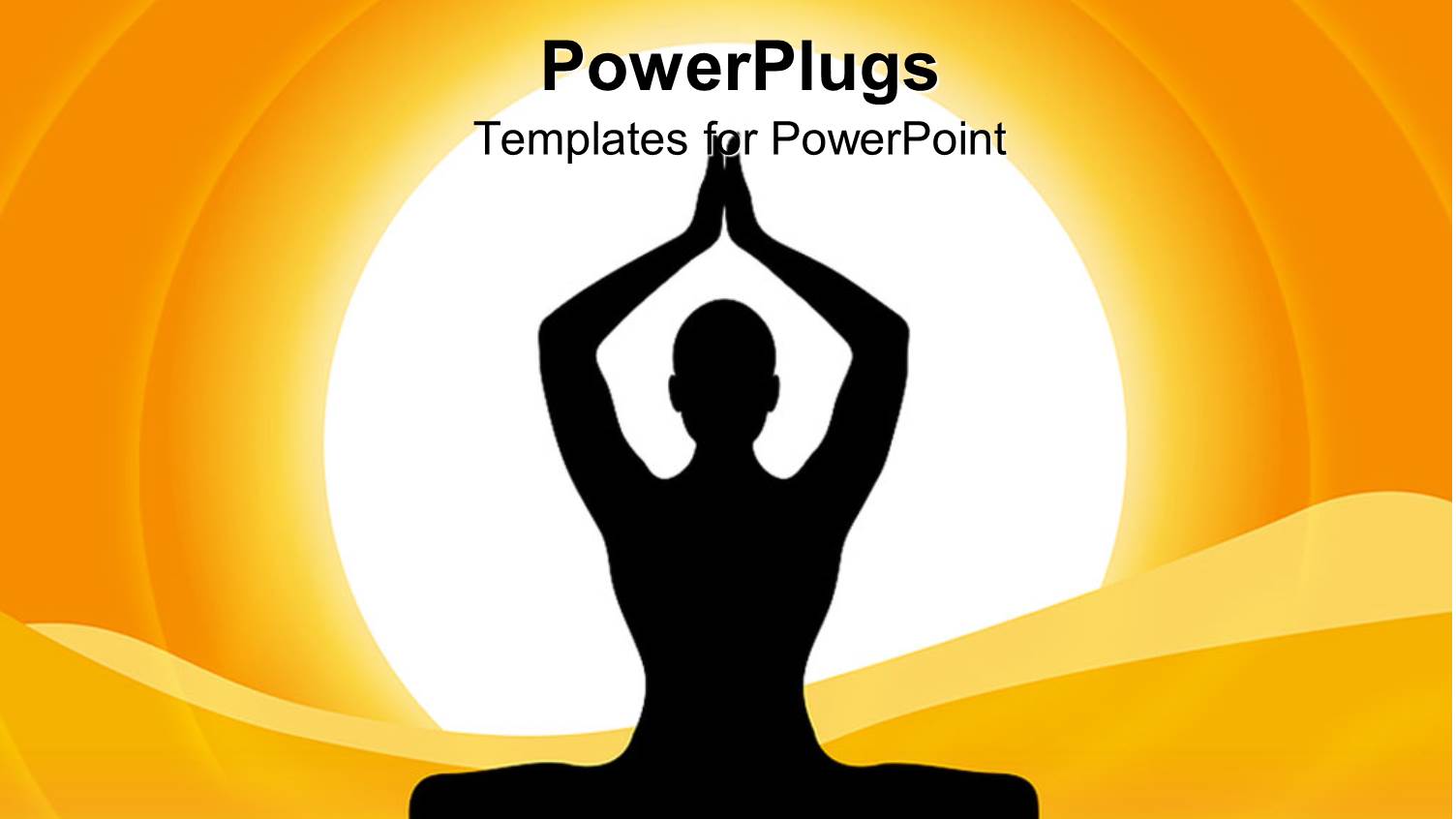 a Silhouette Lady Performing Yoga Over a Sun Background