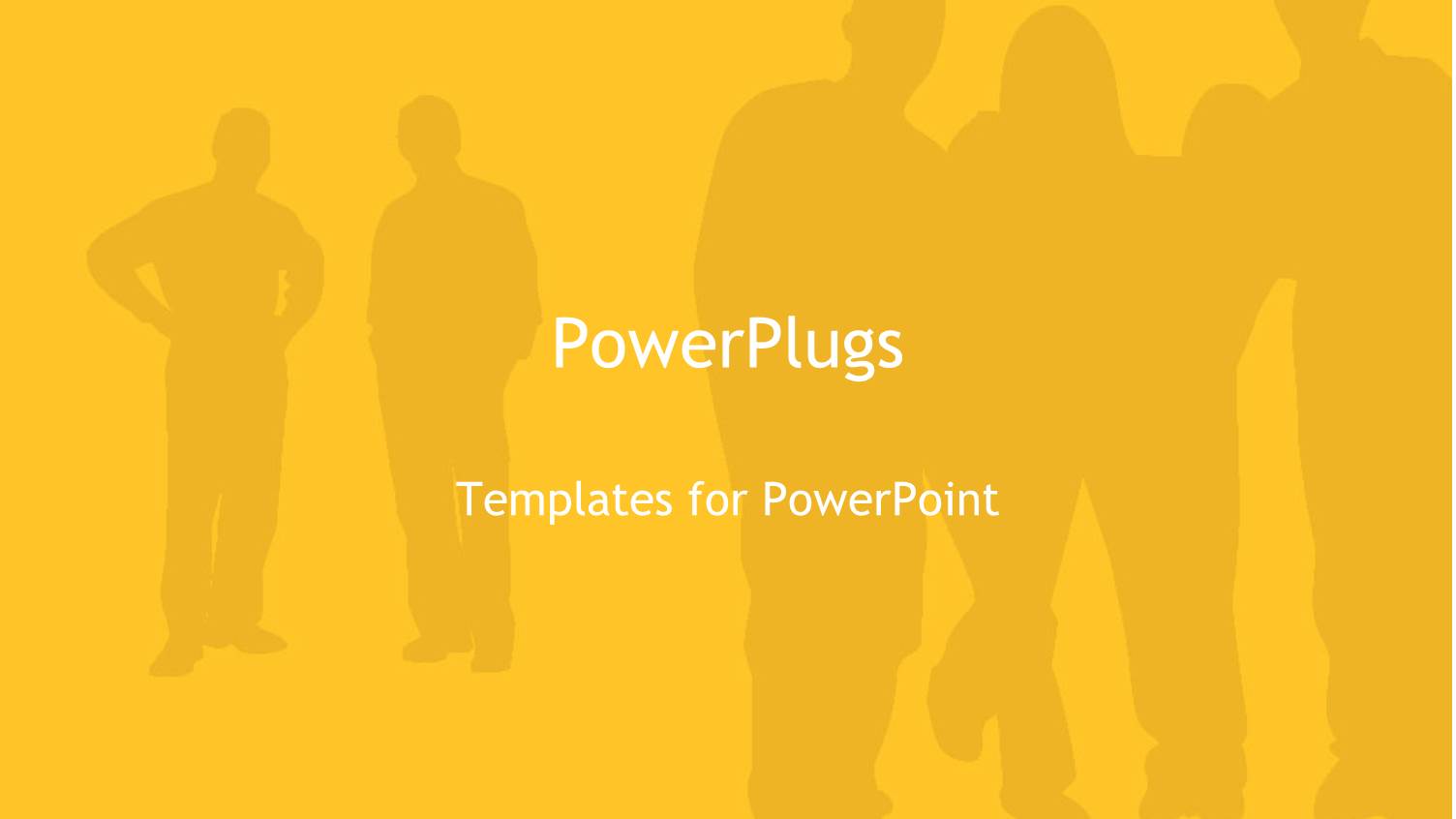 Silhouette of People Blurred in Yellow Background 