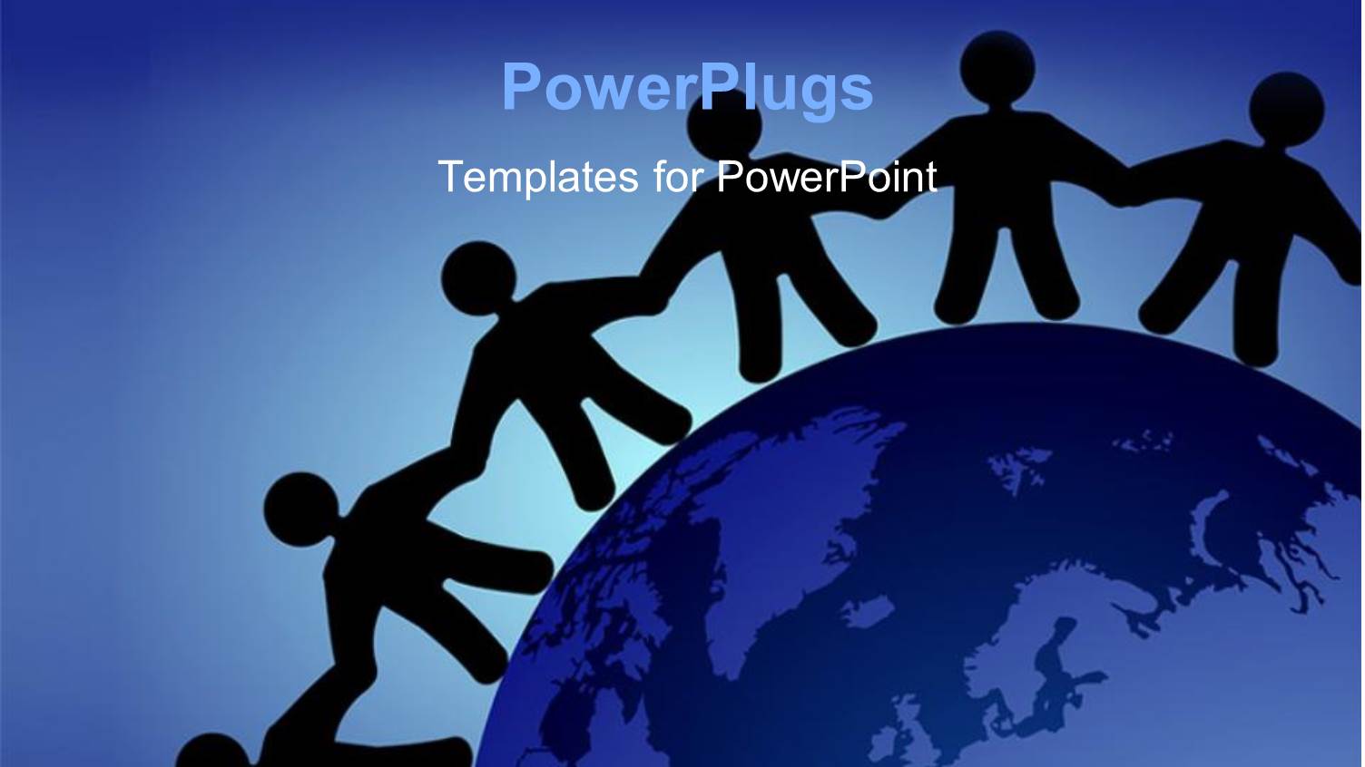 Silhouette of People Holding Hands Round the Earth Globe