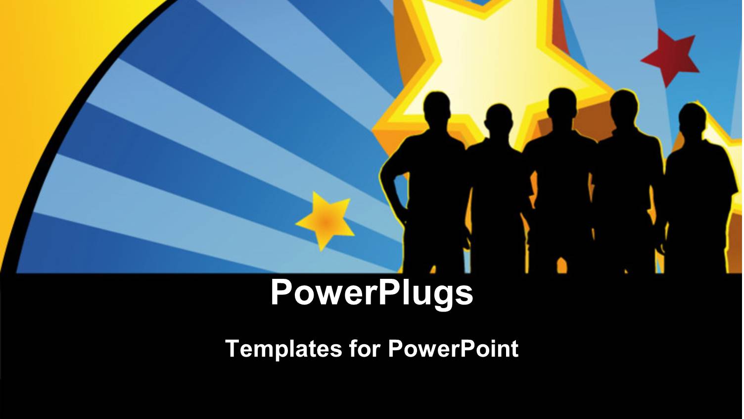 Silhouette of People with large Yellow Star in Background 