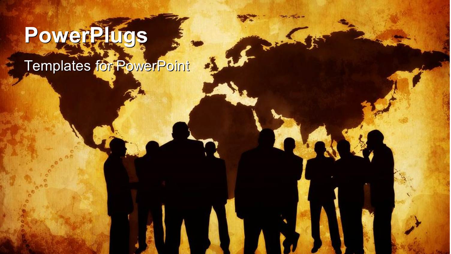 Silhouette of People Stand in Front of Vintage World Map