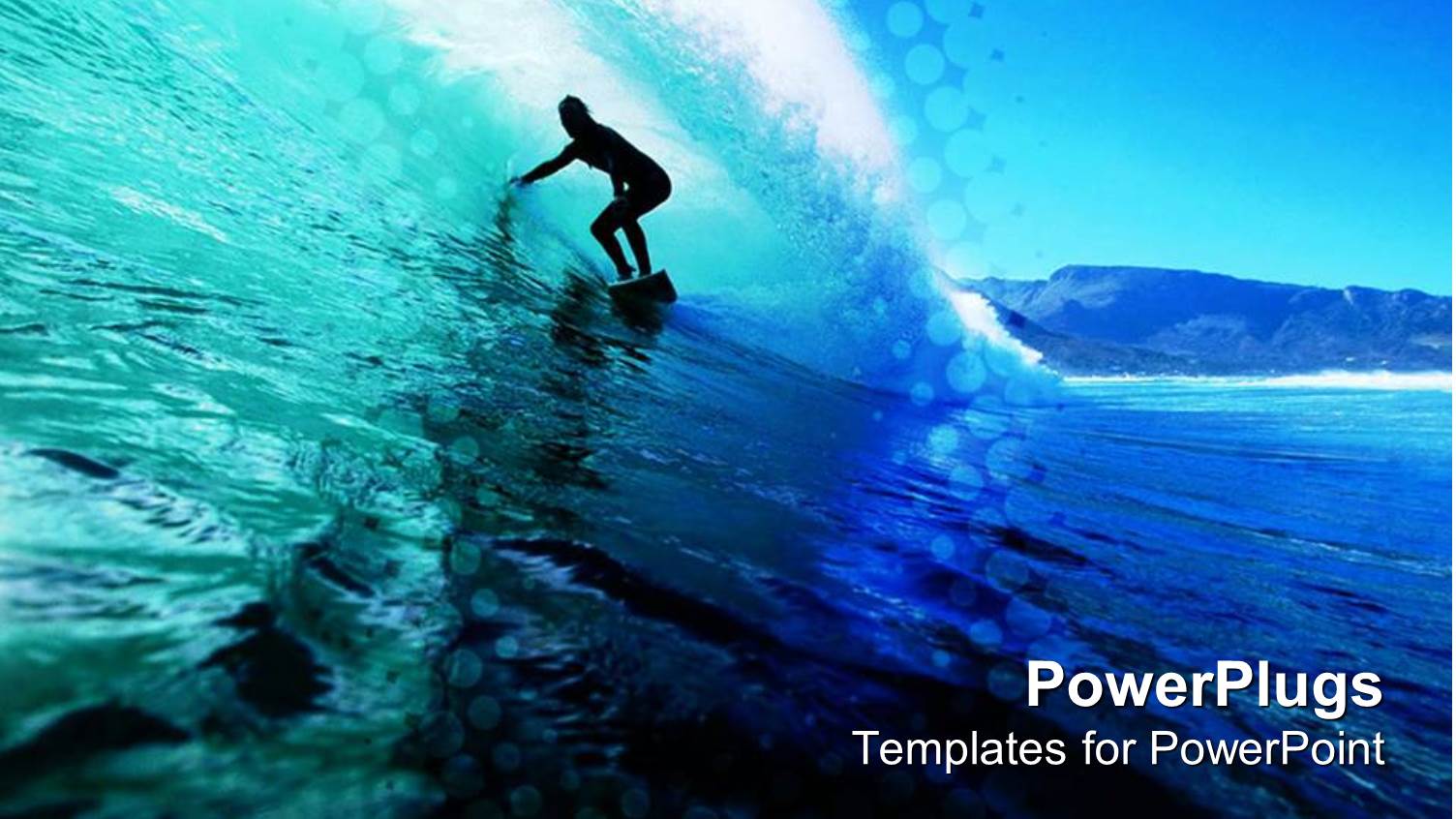 Silhouette of Surfer in the Water Wave Surfing on the Ocean Waves