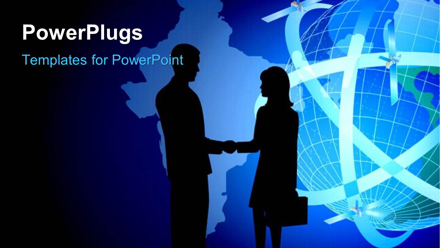 a Silhouette of Two Business People Shaking Hands in Agreement