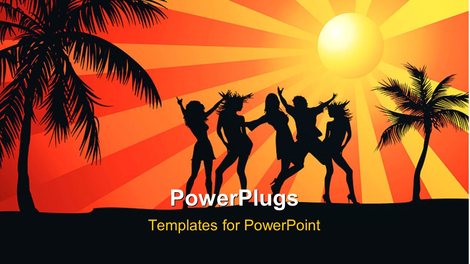 Silhouettes Dancing with Trees and Sun