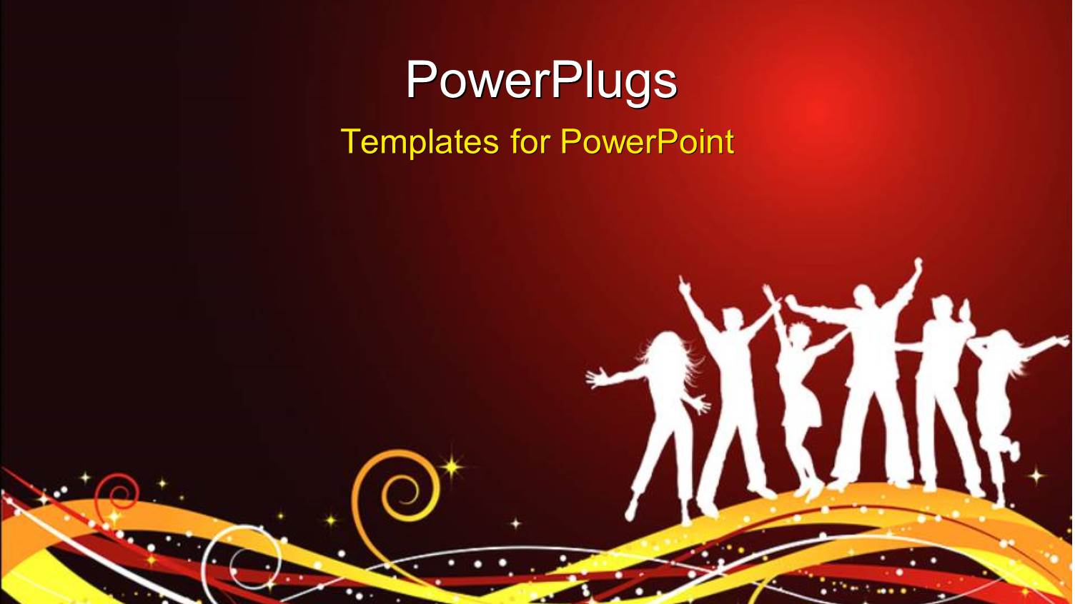 Silhouettes of People Dancing , on a Decorative Design