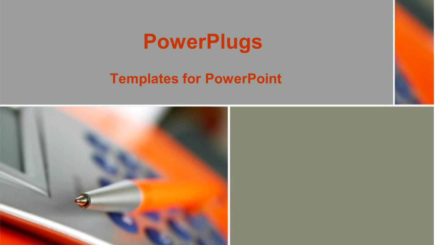 Silver Calculator with Blue Buttons with a Silver and Yellow Pen on Top