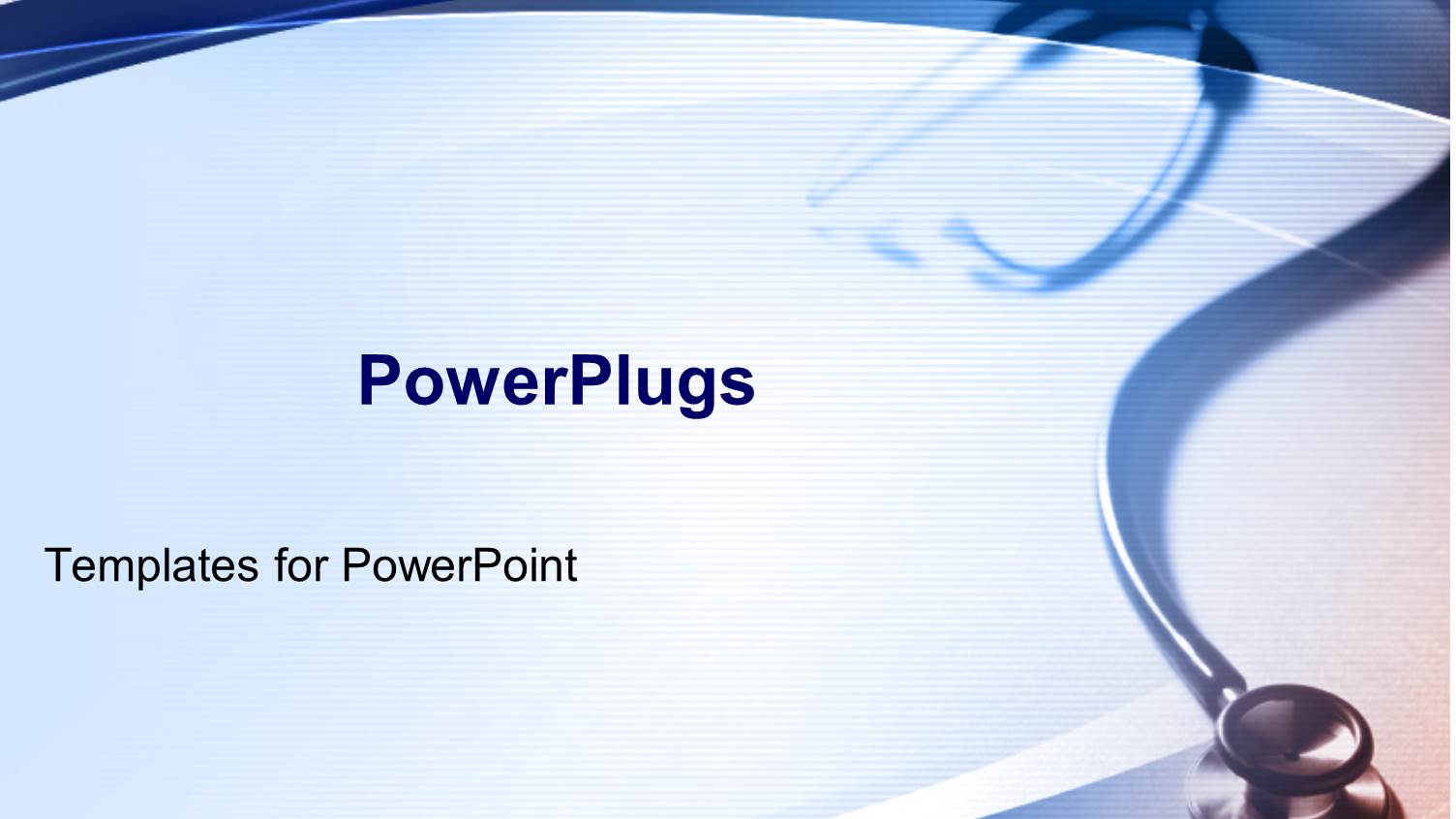 Simple Medical Theme with Stethoscope Fading in the Gradient Blue Background