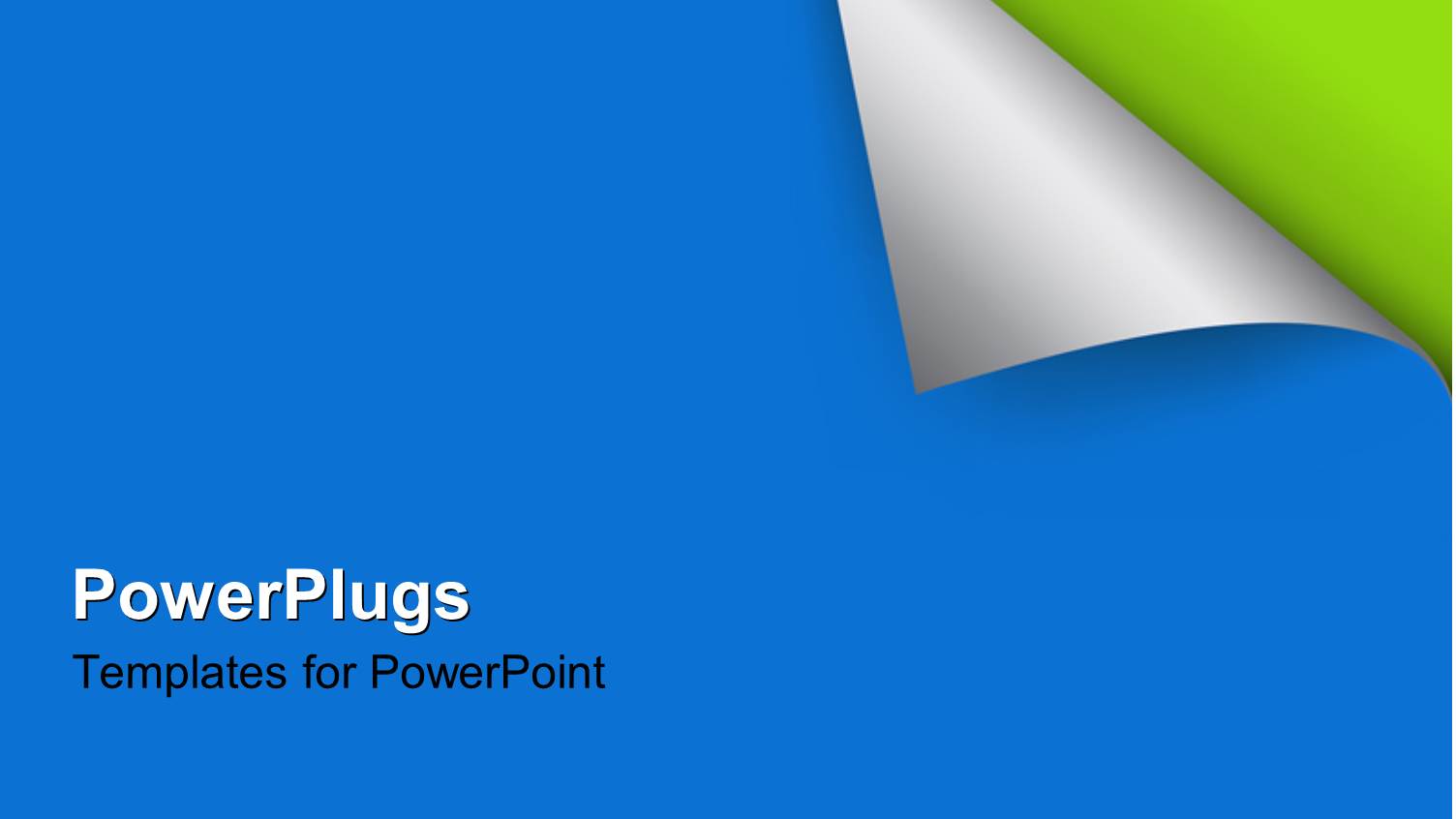 Simple Page Curl Depiction with Green Color