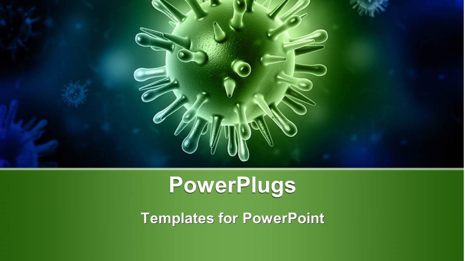 a Single Green Colored Avian Virus Cell with Nodes