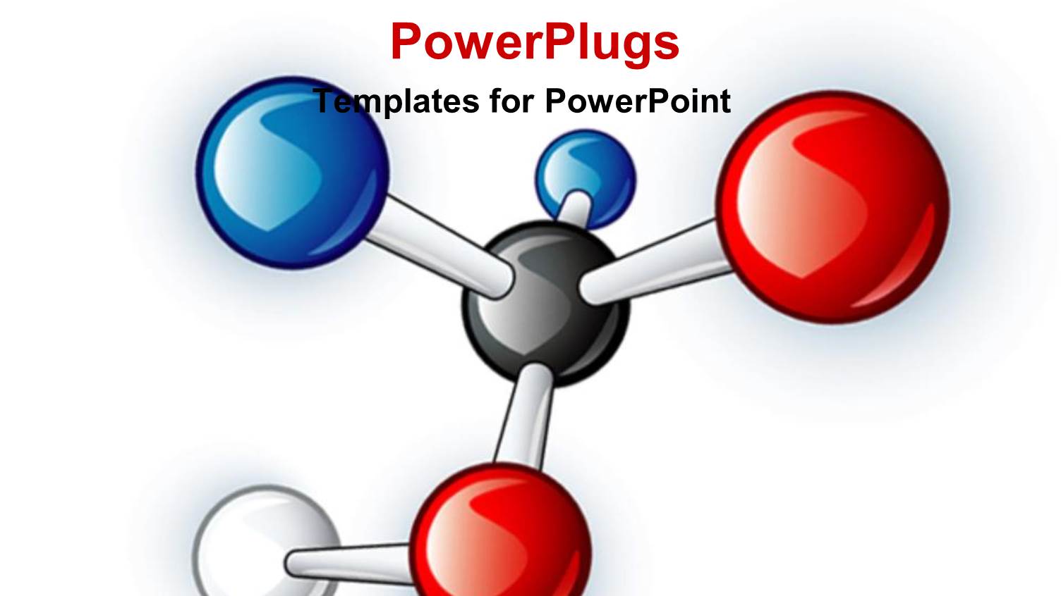 Single Molecular Structure with Blue, White, Black and Red Ball Nodes