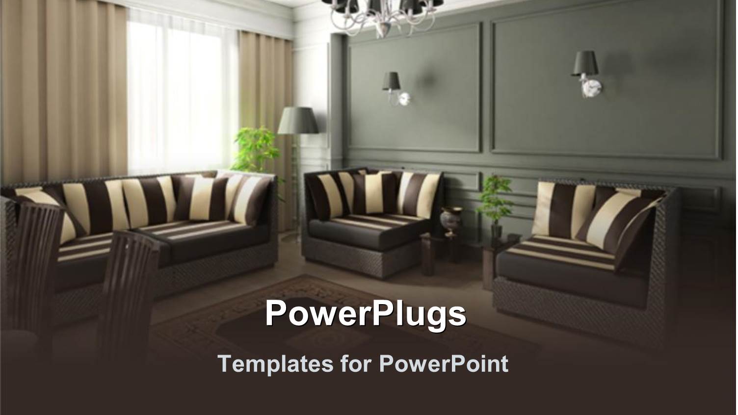 Sitting Room, Couches, Chairs, Lamps, large Window