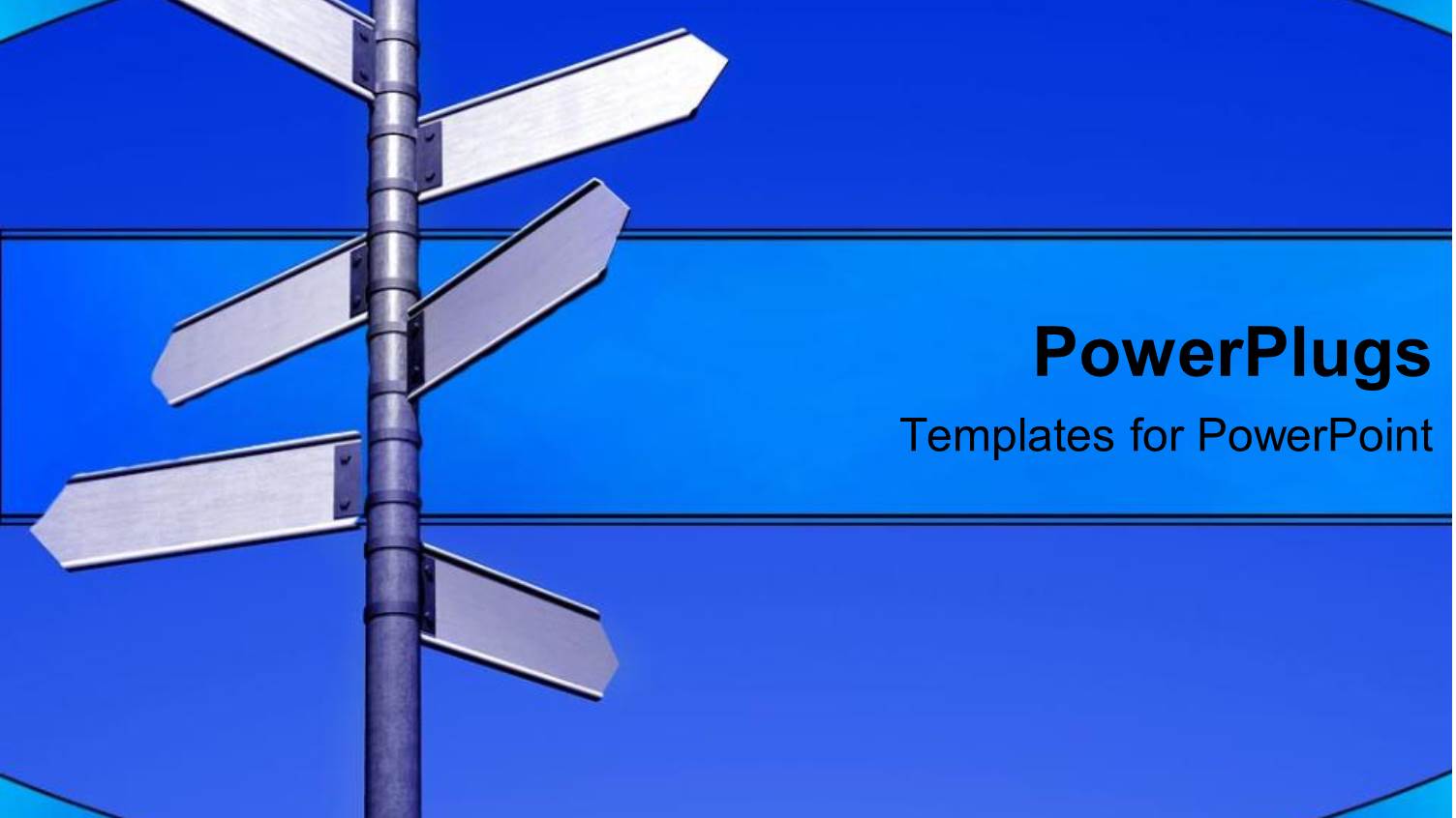 Six Blank Street Signs Pointing Various Directions, Anything is Possible