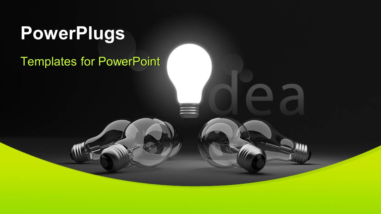 Glowing Light Bulb Depicting Bright Idea in Middle with Others Around it