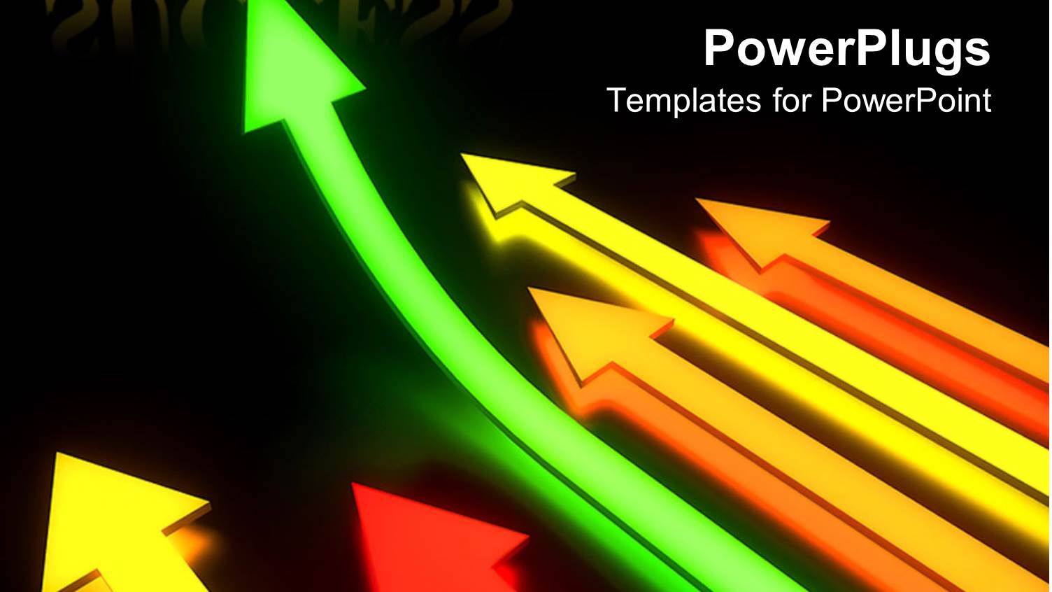 Six Multi Colored Bright Colored Arrows Over a Black Surface