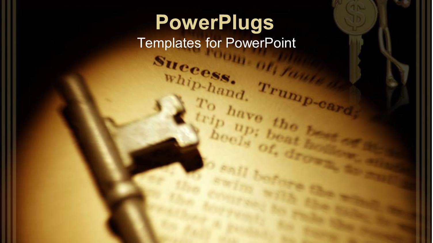 Skeleton Key Placed on Vintage Notebook with Man Standing Beside Gold Key