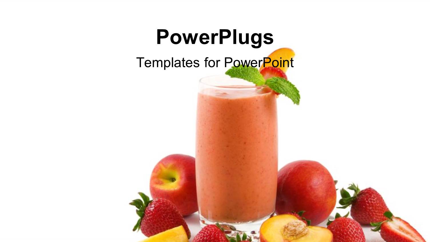 Sliced Apples and Strawberry Beside Glass of Peach Smoothie