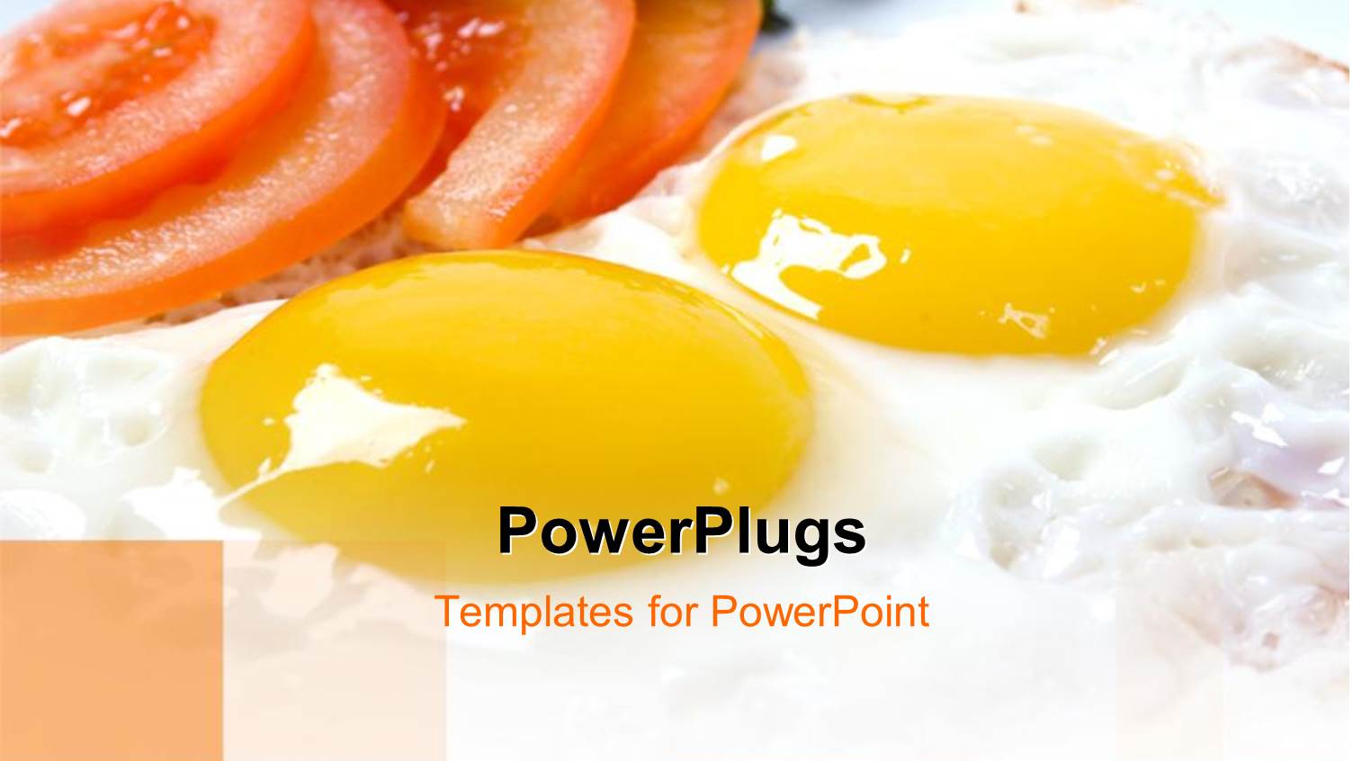 Slices of Tomatoes and Vegetables with Two Fried Egg Yokes