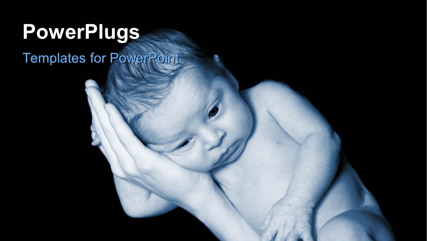 a small Baby Laying Sideways on his Mothers Hands