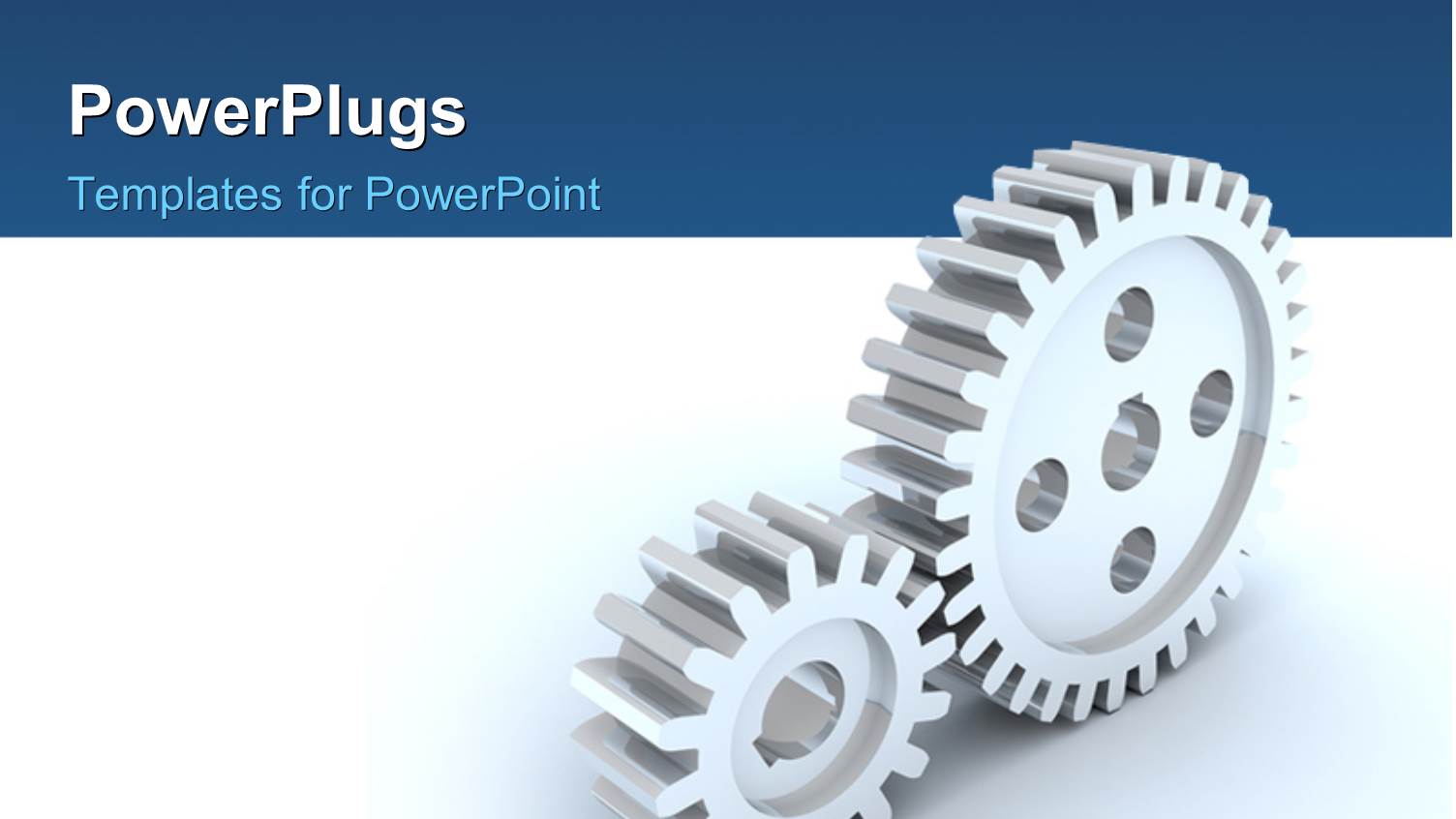 small and big Gear Wheels Over White and Blue Background