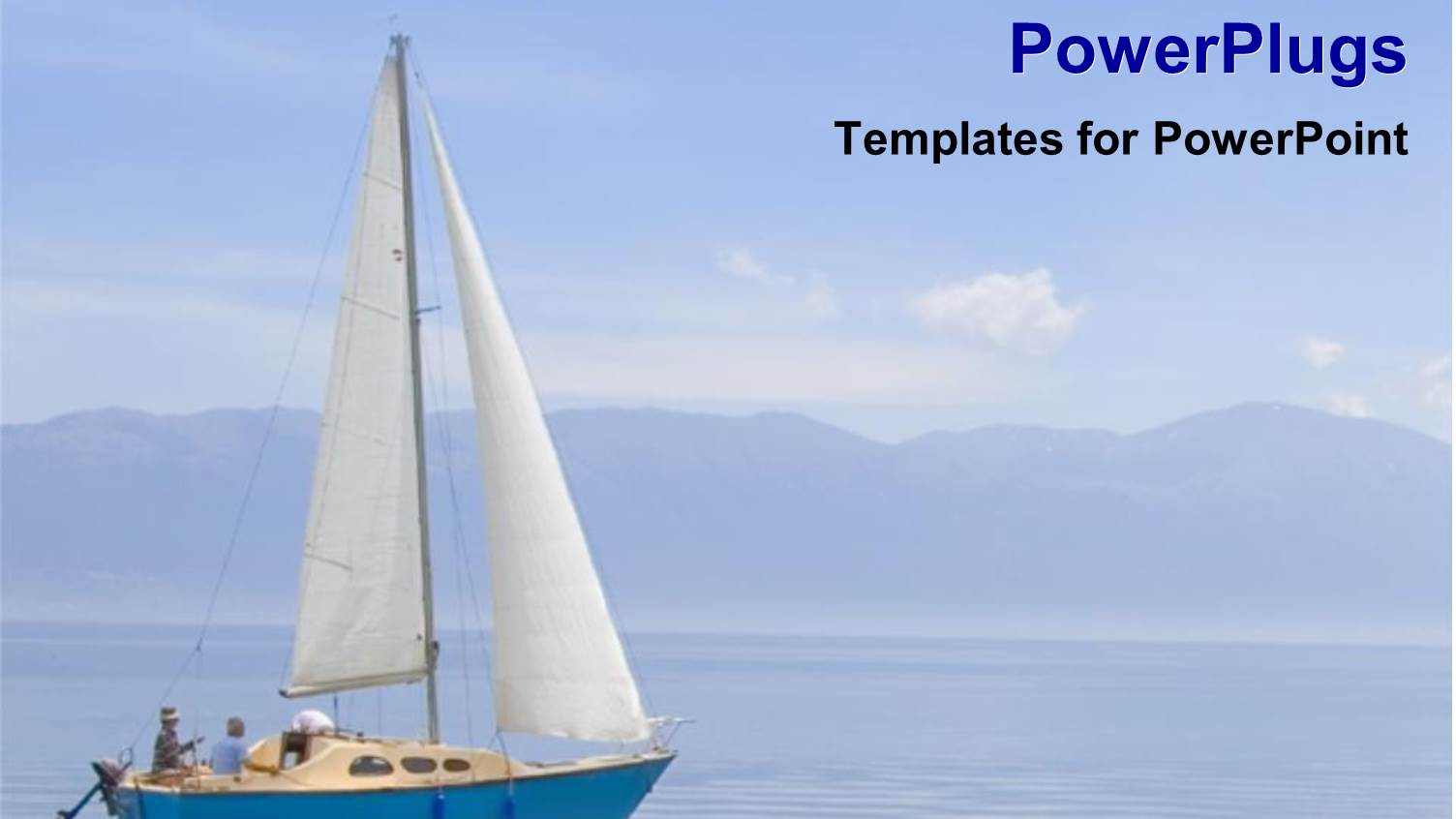 small Blue Boat on a Calm Wide Blue Sea