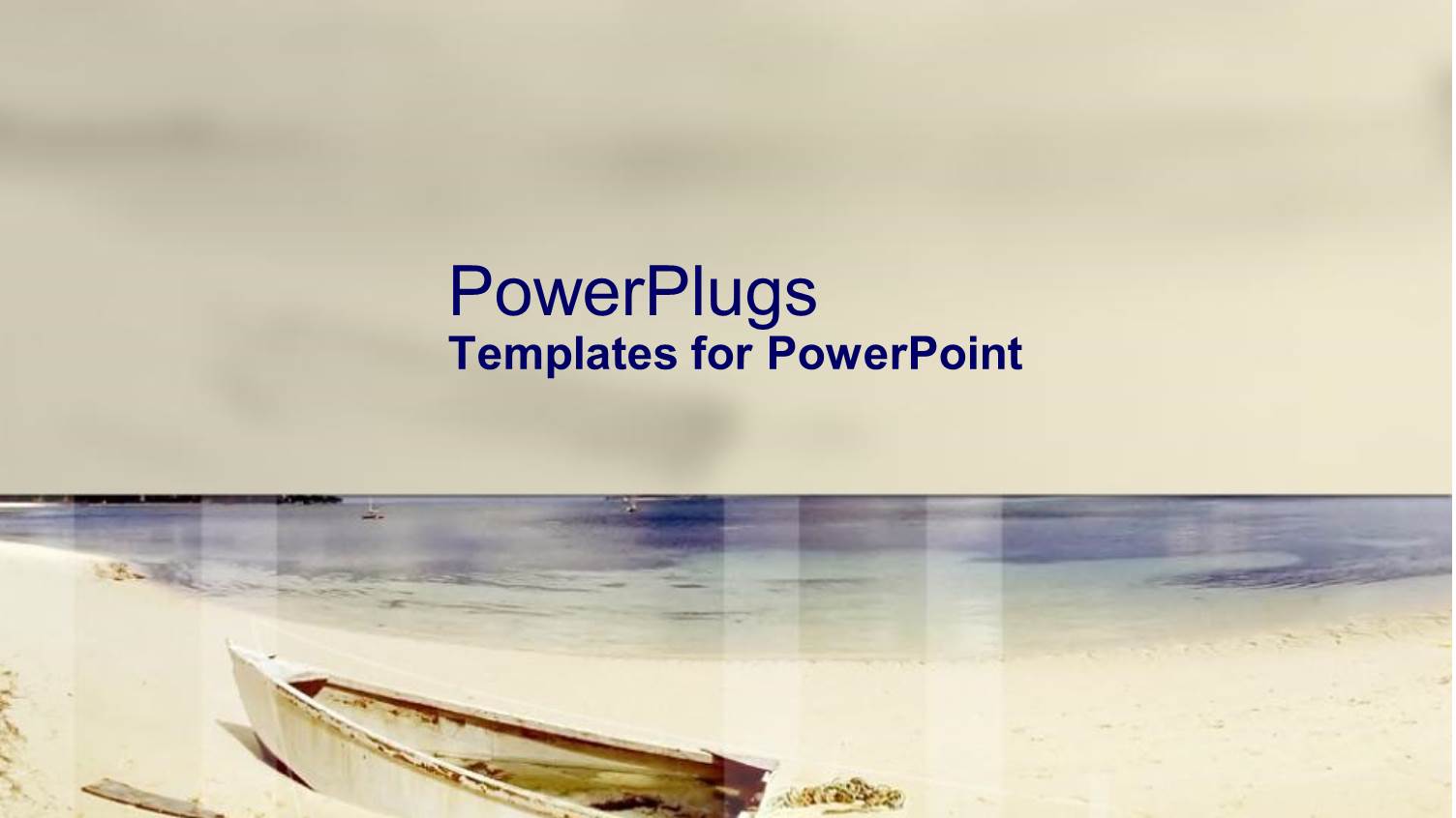 a small Boat Washed off on a Sea Shore