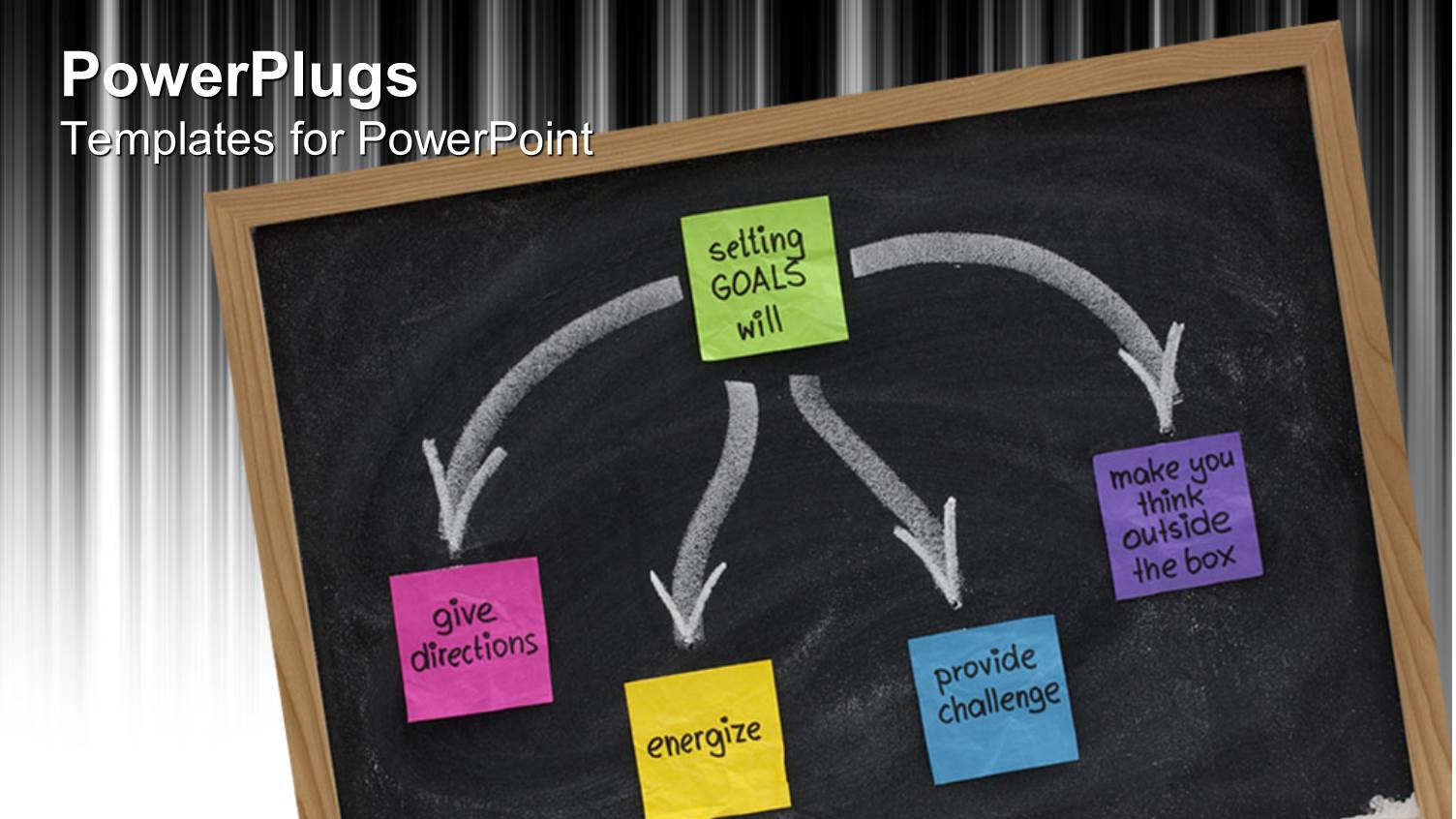 a small Chalk Board with a Goal Chart Drawing