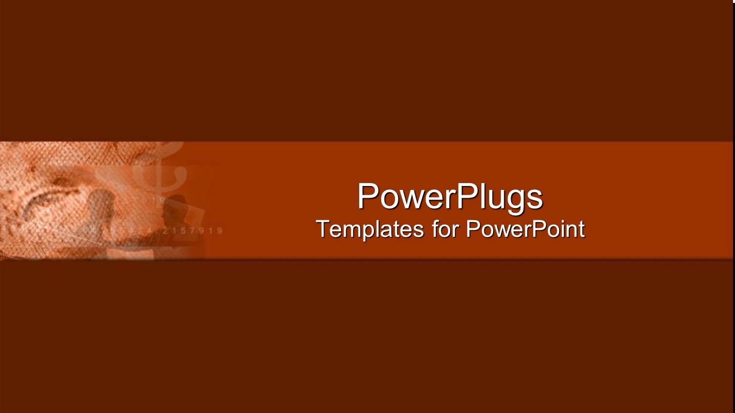 small Depiction of Two Silhouettes, Dollar Sign, Eye on Brown Background