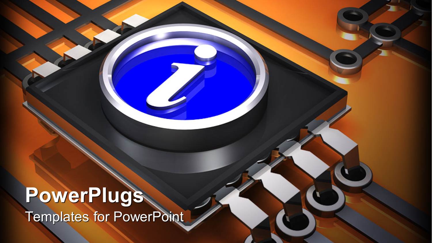 small Metallic Black Micro Chip with an i Symbol