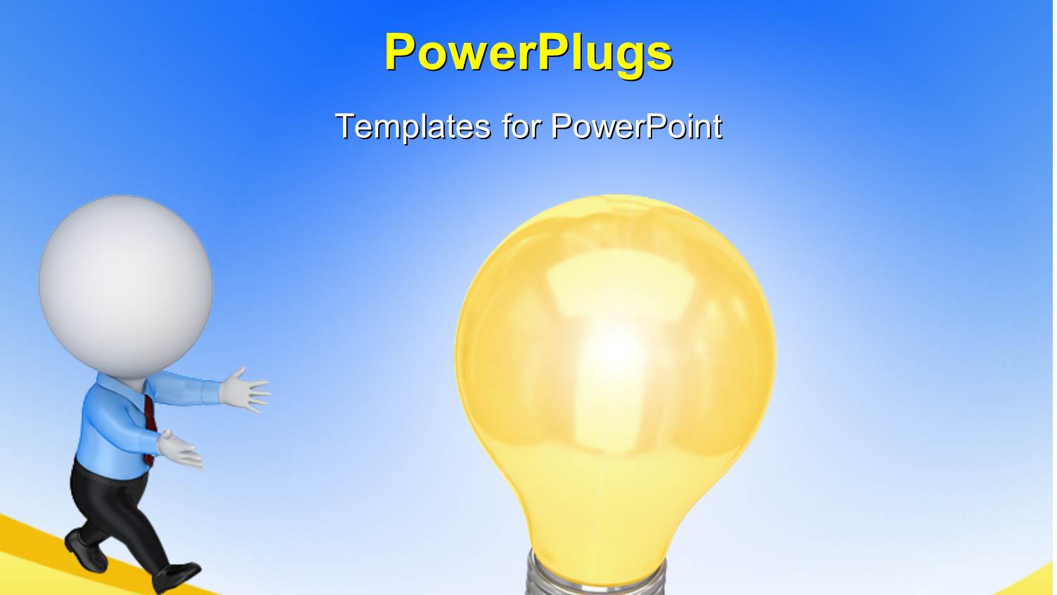 small Person Running to a Lamp with Blue Color