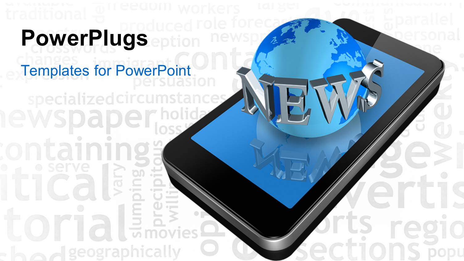 Smart Phone Globe Connection News Abstract Social Media White Background