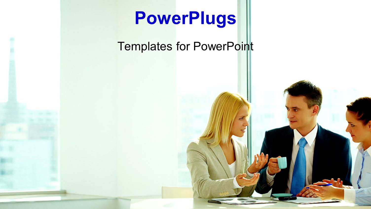 a Number of Professionals with Building in Background