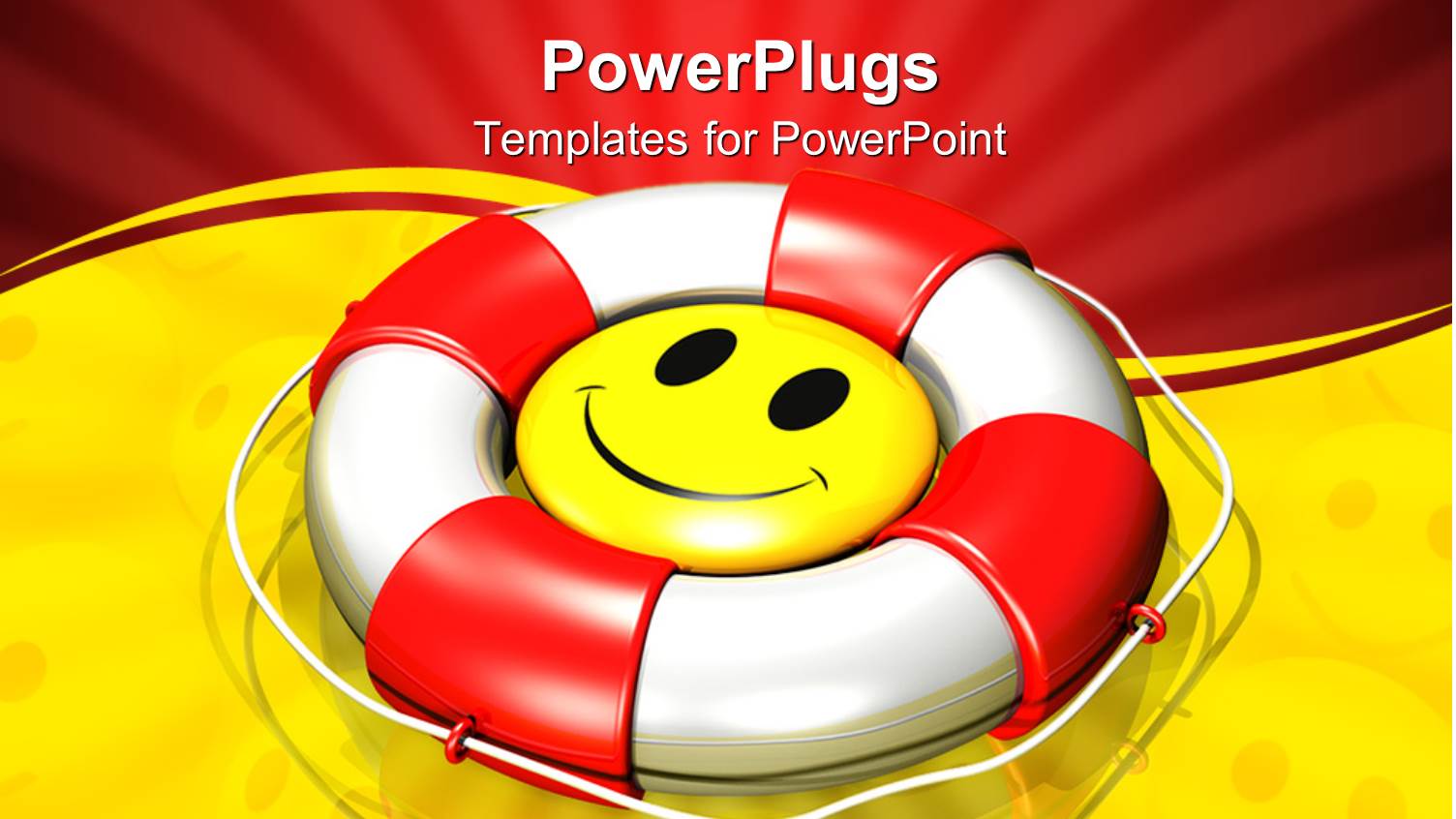 a Smiley Inside a Lifesaver with Yellowish Background