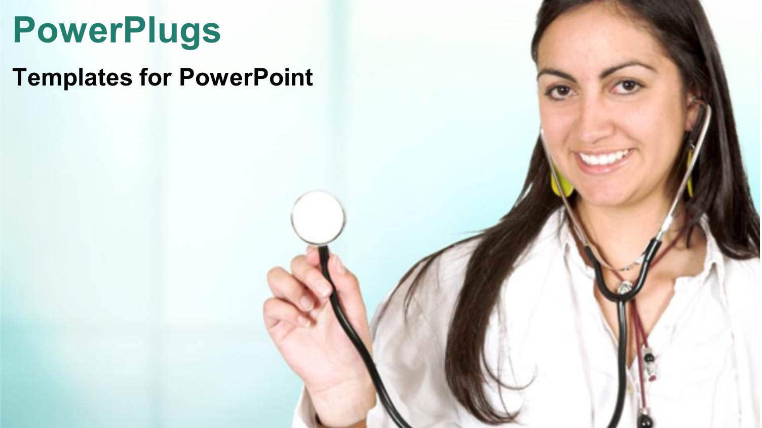 Smiling Female Medical Doctor Using Stethoscope for Examination 