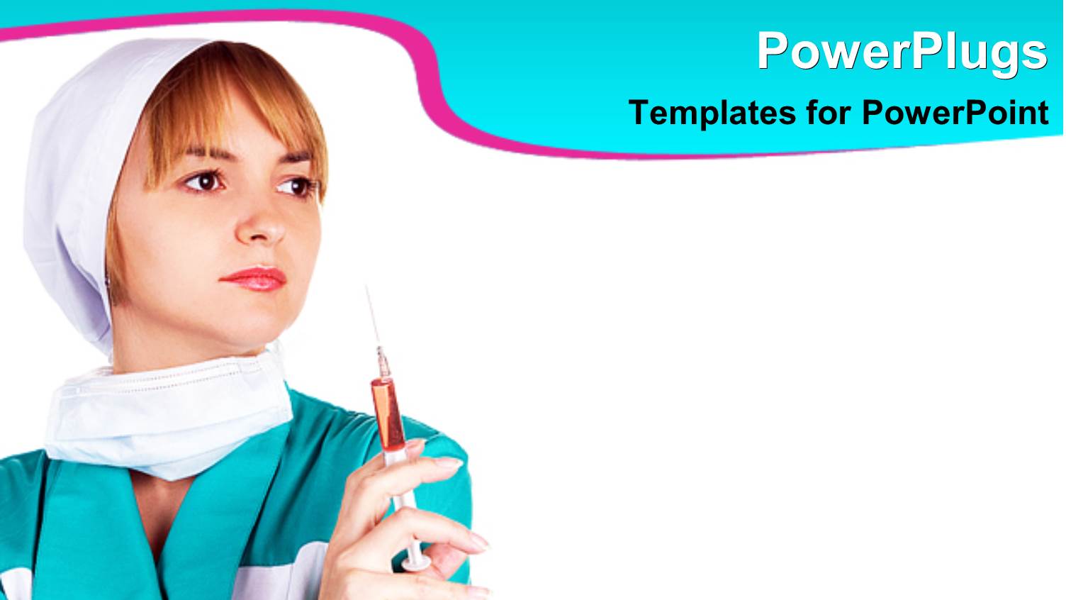 Smiling Female Nurse Taking Temperature of small Boy Wearing Clown Nose