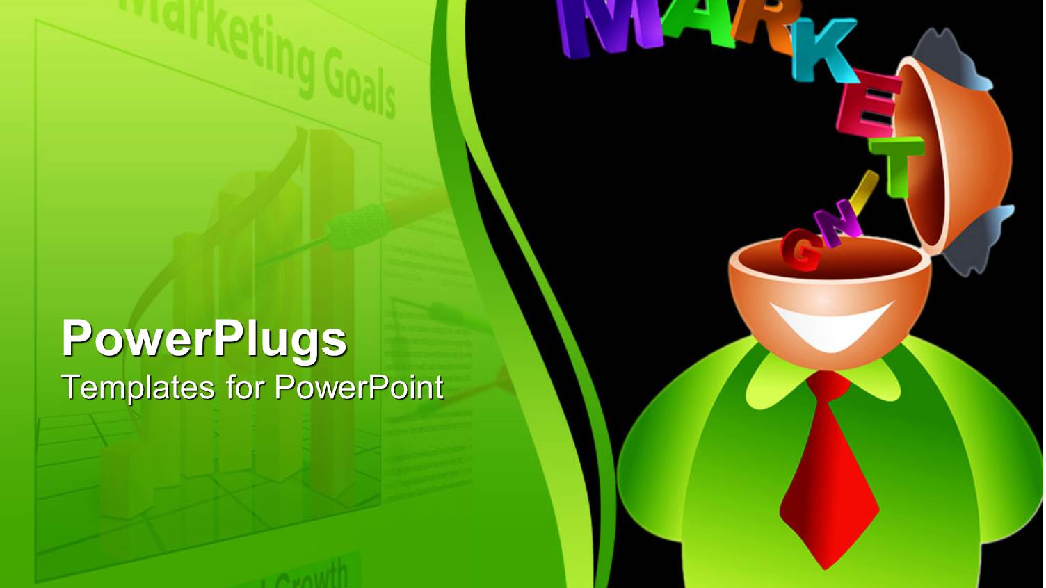 a Smiling Figure with the Words Marketing