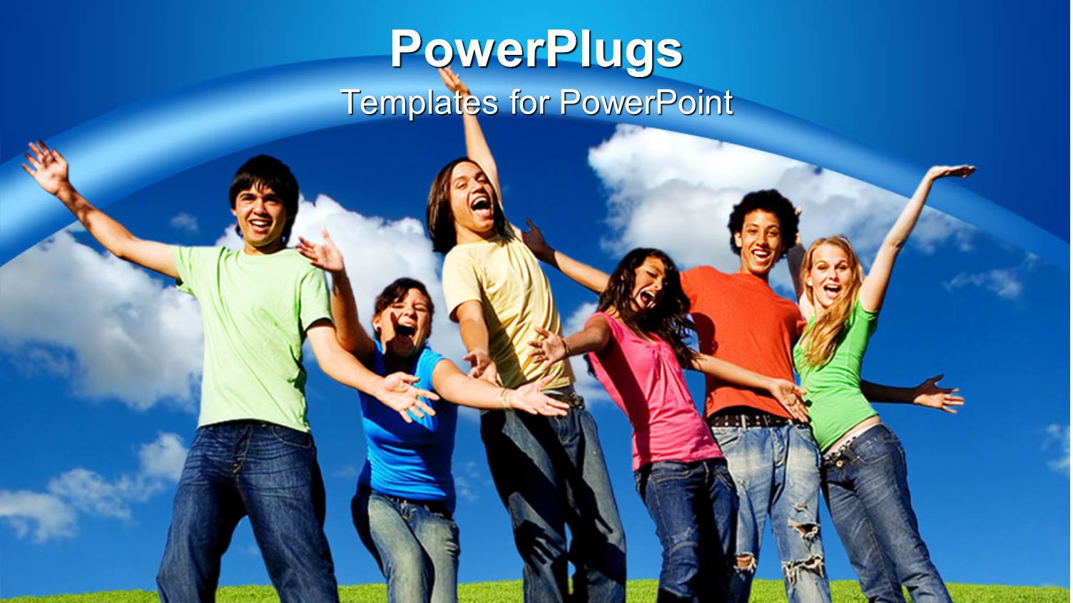 Smiling Group of Young People Belong to Different Races