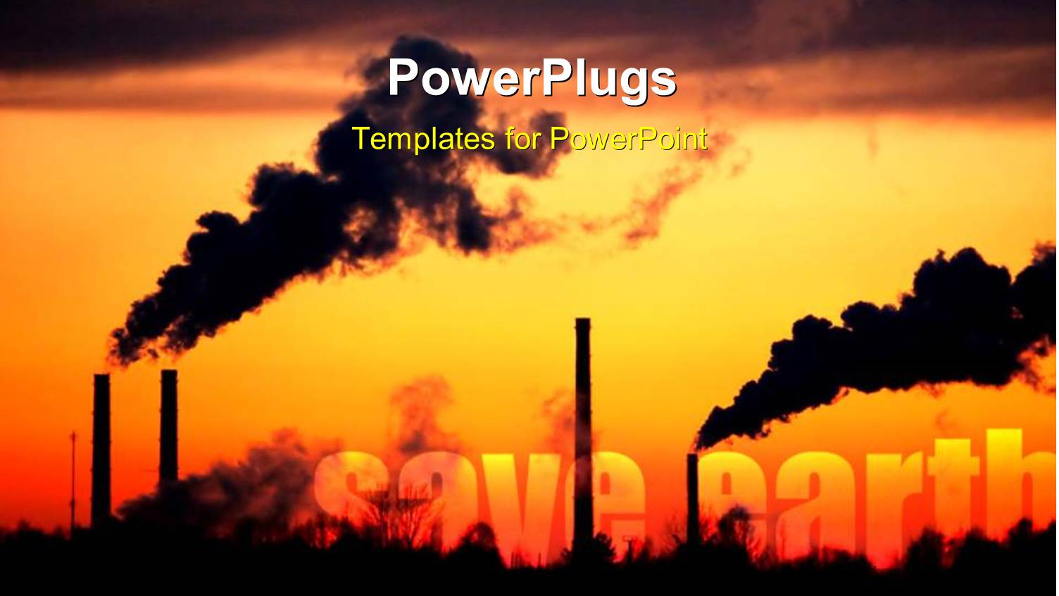 Smoke Coming Out of Factory Depicting Concept of Pollution with Yellow Color